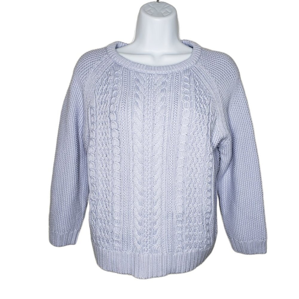 NWT J Crew Sz XXS Chunky Cable Knit Sweater, Lilac (1295